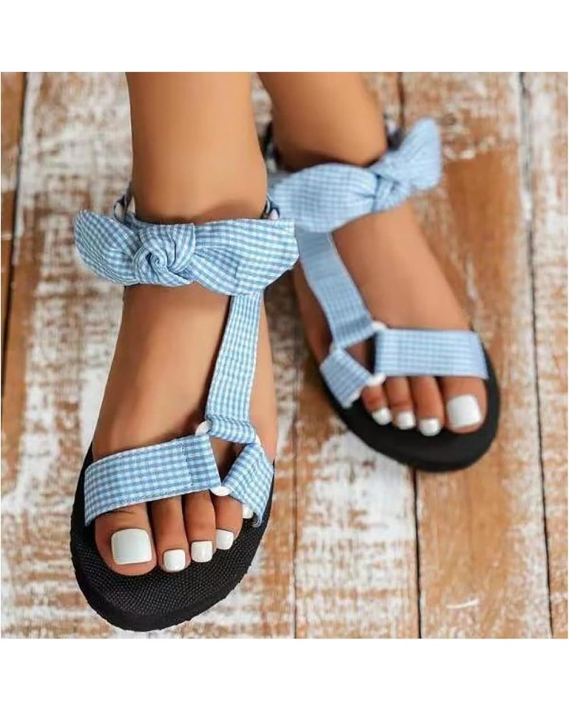 Women Platform Sandals, Ladies Summer Comfort Slippers Open Toe Beach Shoes Outdoor Indoor Slide Sandal 37 Blue $12.30 Sandals