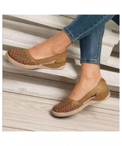 Dress Sandals for Women Fashion Casual Shoes Breathable Thick-Soled Outdoor Leisure Sandals Brown $13.64 Sandals