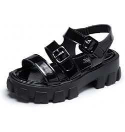 Non-Slip Basic Casual Sandals Women Shoe Fashion 5.5cm Heel Summer Women Sandals Fashion Sandals Buckle Women Sandals (Color ...