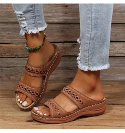 Women's Comfy Orthotic Sandals,Women's Comfortable Orthopedic Sandals Dressy Summer Arch Support Slide Sandals Zd-brown $9.79...