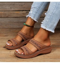 Women's Comfy Orthotic Sandals,Women's Comfortable Orthopedic Sandals Dressy Summer Arch Support Slide Sandals Zd-brown $9.79...