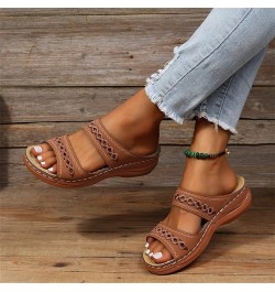 Women's Comfy Orthotic Sandals,Women's Comfortable Orthopedic Sandals Dressy Summer Arch Support Slide Sandals Zd-brown $9.79...