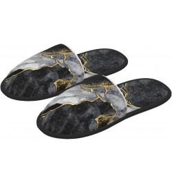 House Slippers For Women, Abstract Marble Texture Grunge (92) Medium Fuzzy House Slippers Indoor SPA Outdoor Travel Plush, Gi...