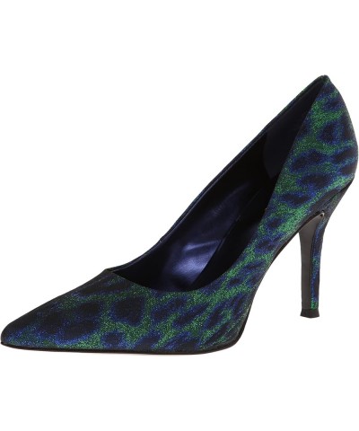 Womens Flax Pointed Toe Dress Pump Green/Blue Leopard Lurex $35.20 Pumps