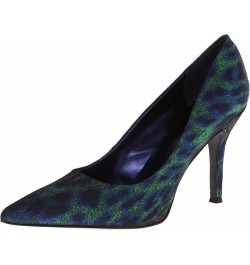 Womens Flax Pointed Toe Dress Pump Green/Blue Leopard Lurex $35.20 Pumps