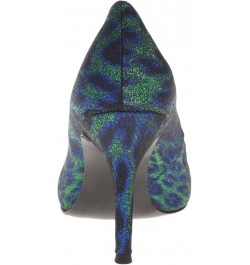 Womens Flax Pointed Toe Dress Pump Green/Blue Leopard Lurex $35.20 Pumps