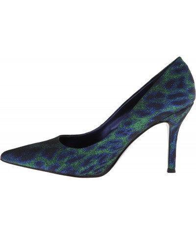 Womens Flax Pointed Toe Dress Pump Green/Blue Leopard Lurex $35.20 Pumps