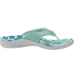 Women's Yumi Ocean Flip Flop Teal Turtles $26.30 Sandals