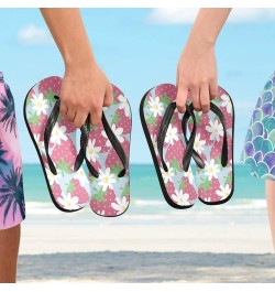 Strawberry Fruit Flowers Womens Flip Flops Summer Beach Sandals Casual Thong Slippers Comfortable Shower Slippers Non Slip Wa...