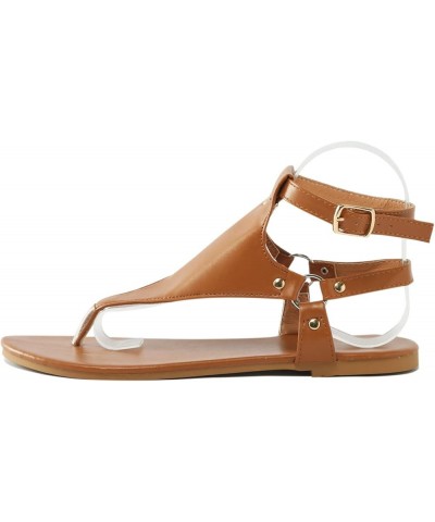 Hiking Sandals Women Sandalias Sandalias Sandals Women Dressy Comfortable Orthopedic Flats For Women Arch Brown-d $14.21 Sandals