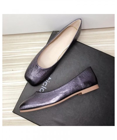 Ballets Flats for Women Square Toe Slip on Comfortable Flat Shoes Walking Dress Flats Loafers B Light Purple $17.70 Flats