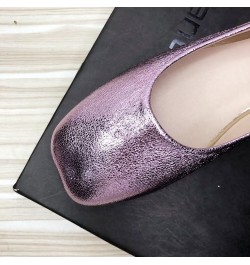 Ballets Flats for Women Square Toe Slip on Comfortable Flat Shoes Walking Dress Flats Loafers B Light Purple $17.70 Flats