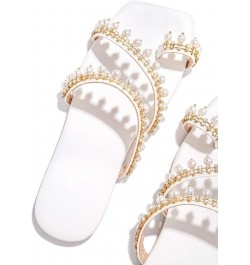 Ladies Summer Crystal Retro Sandals Casual Women Slippers Fashion Shoes Flat Women's Slipper Comfort Slippers for Women (Blac...