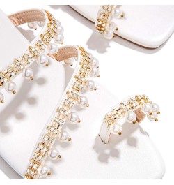 Ladies Summer Crystal Retro Sandals Casual Women Slippers Fashion Shoes Flat Women's Slipper Comfort Slippers for Women (Blac...