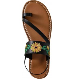 Sandalias de suela gruesa mujer Zapatos Color sólido Elástico Una línea Punta redonda Tacón rectangular Hebilla Tacón J-016 B...