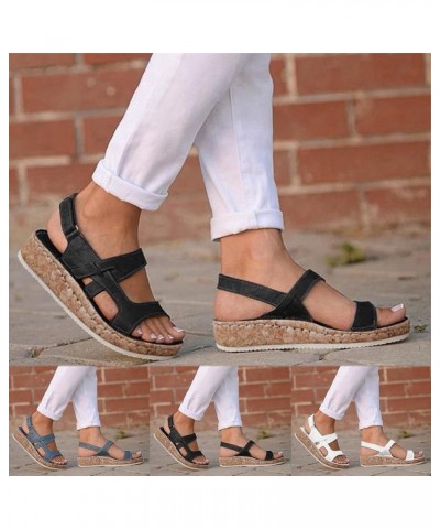 Platform White Wedges sandals For Women Platform sandals Under 20 sandals For Women Heeled sandals For Women Summer Sa E-whit...