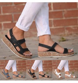 Platform White Wedges sandals For Women Platform sandals Under 20 sandals For Women Heeled sandals For Women Summer Sa E-whit...