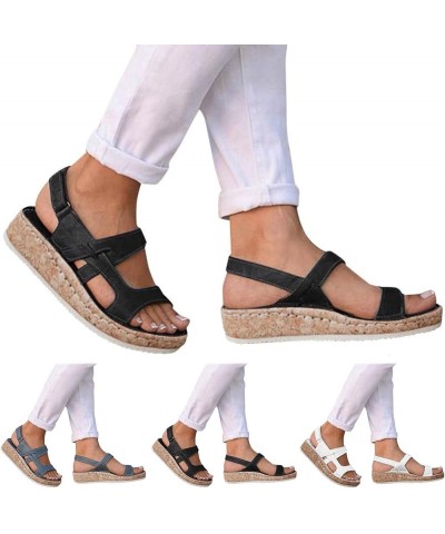 Platform White Wedges sandals For Women Platform sandals Under 20 sandals For Women Heeled sandals For Women Summer Sa E-whit...