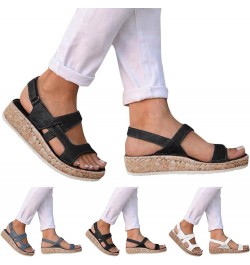 Platform White Wedges sandals For Women Platform sandals Under 20 sandals For Women Heeled sandals For Women Summer Sa E-whit...