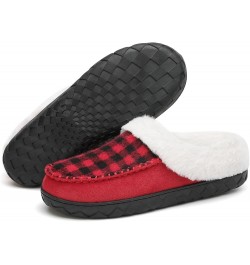 Womens Winter Memory Foam Cozy House Slipper Microsuede Moccasins Ladies Indoor Outdoor Warm Slippers Red $10.29 Slippers