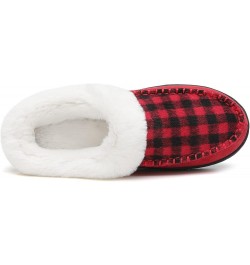 Womens Winter Memory Foam Cozy House Slipper Microsuede Moccasins Ladies Indoor Outdoor Warm Slippers Red $10.29 Slippers