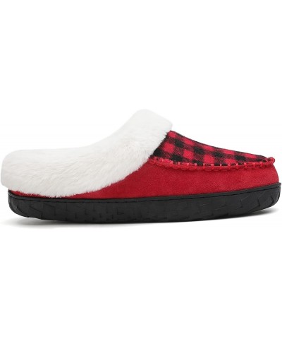 Womens Winter Memory Foam Cozy House Slipper Microsuede Moccasins Ladies Indoor Outdoor Warm Slippers Red $10.29 Slippers