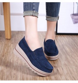 Womens Moccasins Wedge Loafers Waterproof Comfortable Outdoor Non-Skid Sneakers Shoes Beige $30.73 Loafers & Slip-Ons