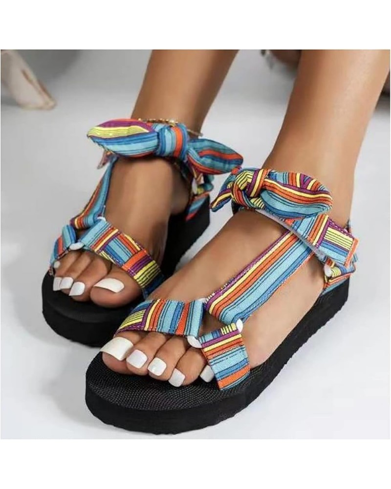 Women Platform Sandals, Ladies Summer Comfort Slippers Open Toe Beach Shoes Outdoor Indoor Slide Sandal 40 Colorful $12.30 Sa...