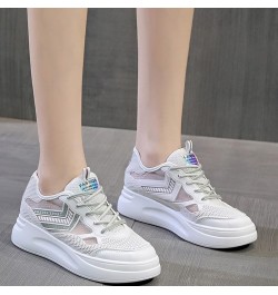 Women Wedges Comfort Sneakers Trend Non Skid Invisible Increasing Heel Running Tennis Hiking Platform Shoes Green $28.32 Athl...