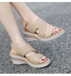 Slide Sandals for Women Slip On Dressy Arch Support Walking Sandals Lightweight Platform Shoes, Black 75-nrny-beige-j $17.81 ...