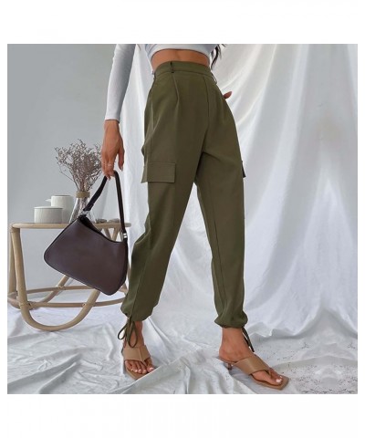 Womens Casual Yoga Pants Pants with Stretch Waist Fashionable Casual Style and Back Pockets with Tie Pants for Green➤➤ Pants ...