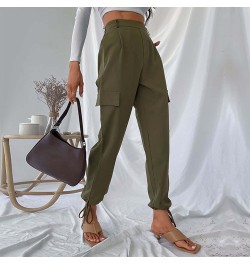 Womens Casual Yoga Pants Pants with Stretch Waist Fashionable Casual Style and Back Pockets with Tie Pants for Green➤➤ Pants ...