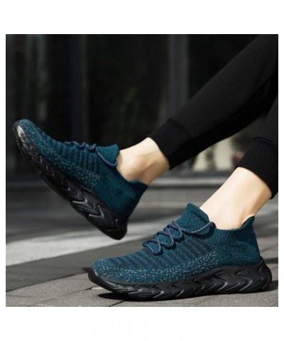 Breathable Running Shoes Breathable Mesh Sneaker Arch Support Sneakers Womens Sneakers Size 7 Blue-1 $16.16 Athletic Shoes