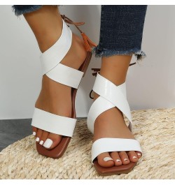 low heel sandals for women dressy rhinestone flip flop beach sandals women sandal heels shoes for women Z 02-white $12.03 San...