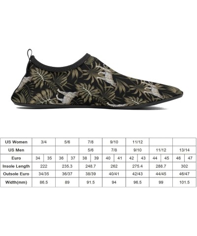 Leopard On Leaves Water Shoes Barefoot Aqua Pool Socks for Beach Swim Walking 13/14men $17.04 Athletic Shoes