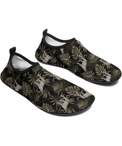 Leopard On Leaves Water Shoes Barefoot Aqua Pool Socks for Beach Swim Walking 13/14men $17.04 Athletic Shoes