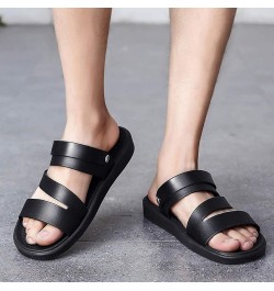 Men sandals Dressy Brown Flats Shoes Men Flip Flops Men Slides For Men Slippers Men Platform White Wedges Shoes For Me Black ...