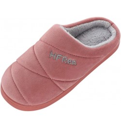 Home Slippers Fluffy Women's Couples Solid Colors Warm Non-slip Floor Home Slippers Indoor Winter Indoor House Red $11.00 Sli...