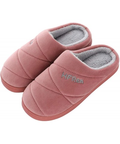 Home Slippers Fluffy Women's Couples Solid Colors Warm Non-slip Floor Home Slippers Indoor Winter Indoor House Red $11.00 Sli...