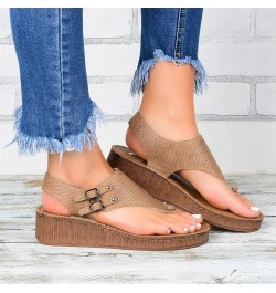 Women's Slip on Sandals Sandals Flip Hollow Out Platform Wedges Ladies Shoes Flop Casual Fashion Sandal Cute Flat Sandals Bea...