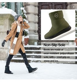 Womens Snow Boots for Winter: Ankle Booties with Warm Fur Lined Waterproof Shoes Slip On Comfortable Lightweight Zipper Boots...