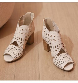 Heeled Sandals for Women Elastic Platform Wedges Sandals Slipper Open Toe Comfortable Soft Sandal 161-zoxro-white-a $13.47 At...