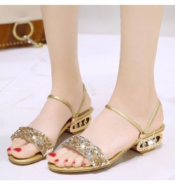 Women Flat Mules Sandal Orthotic Soft Insole Summer Ankle Strap Buckle Non Slip Thong Mid Heel Shoe 135-zoxro-g-gold $14.16 O...