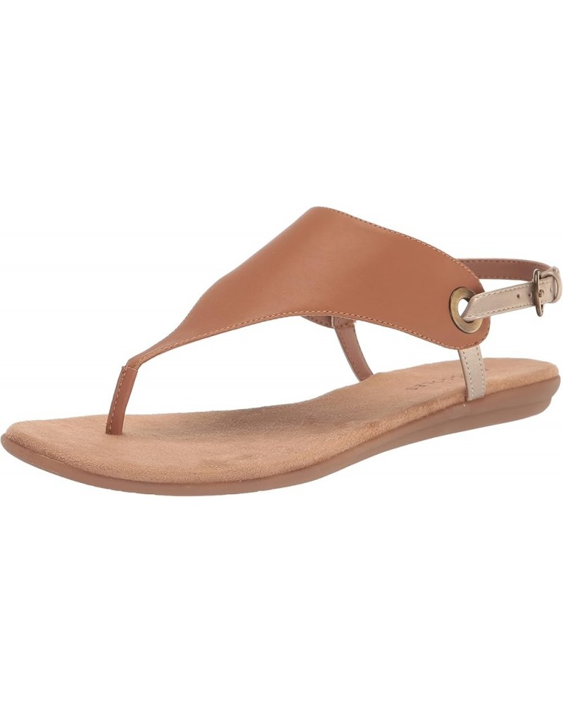 Womens IN CONCHLUSION Flat Sandal Tan Combo $28.03 Sandals