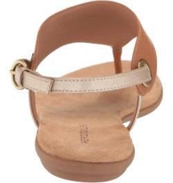 Womens IN CONCHLUSION Flat Sandal Tan Combo $28.03 Sandals