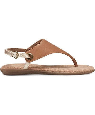 Womens IN CONCHLUSION Flat Sandal Tan Combo $28.03 Sandals