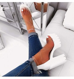 Sandal Womens Wedge Platform Sandals Adjustable Flip Flops Roman Ankle Strappy Zipper Flat Hiking Sandals LS7 White $21.02 Sa...