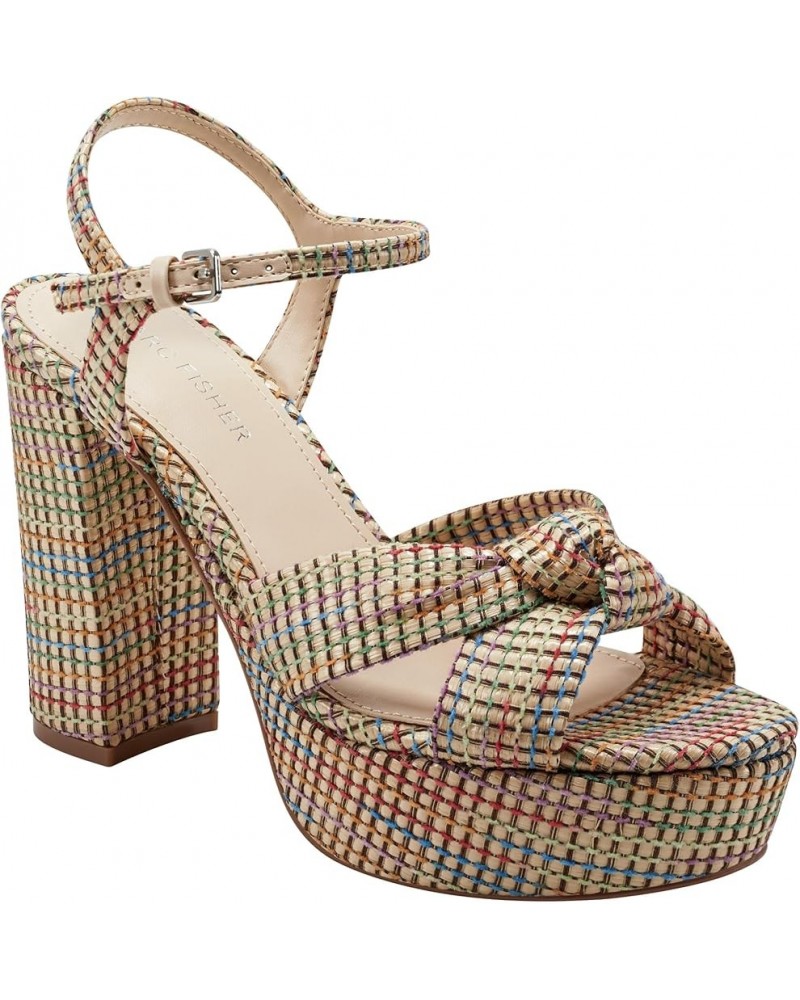 Women's Deren Heeled Sandal Natural Multi $27.82 Sandals