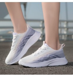 Women Sneakers Fashion Summer New Pattern Mesh Breathable Comfortable Thick Bottom Flat Bottom Lace Karate (Pink, 6.5) 8.5 Pi...