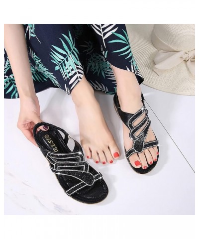 Platform Sandals for Women Buckle Ankle Strap Open Toe Espadrilles Wedge Sandals Dressy Summer Anti-Slip Beach Sandals B03 - ...